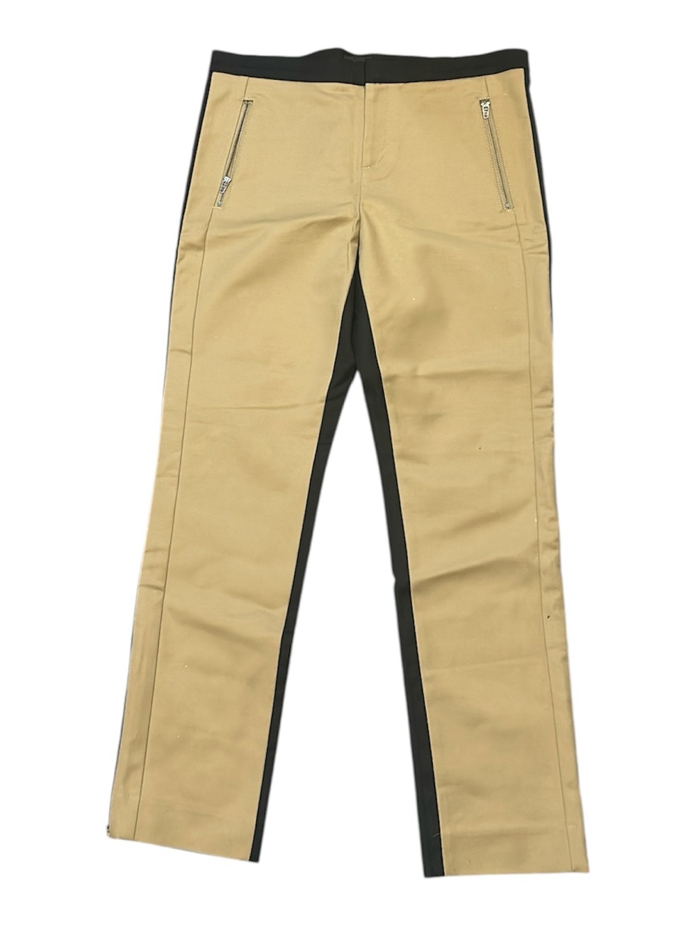 NWT BANANA REPUBLIC Women’s Two-Tone Khaki and Black Slim Straight Pants